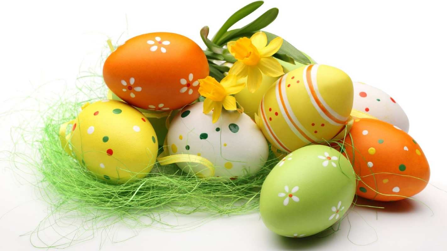 Открытка яца  пасха  Happy Easter 